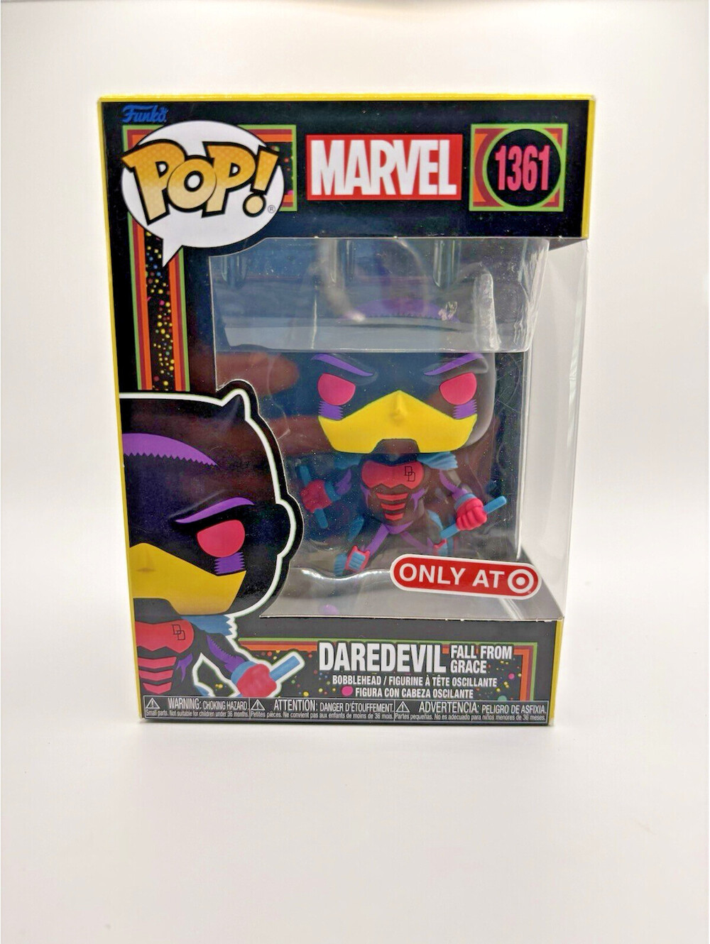 Funko Pop Marvel Daredevil Fall From Grace #1361 Black Light Target Exclusive